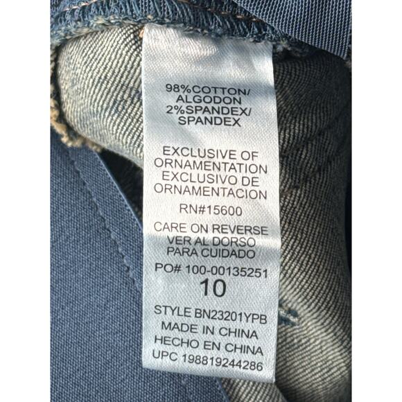 Democracy Ab Solution Mid Rise Jeans Size 10 Double Layer Fray Hem Stretch Denim - Picture 7 of 8